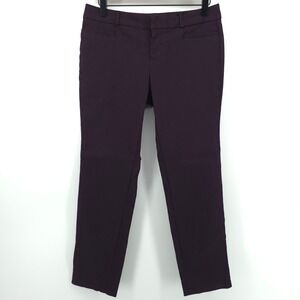 Banana Republic Women Pants Sloan 2P Plum Textured Slim Career Dress Trousers